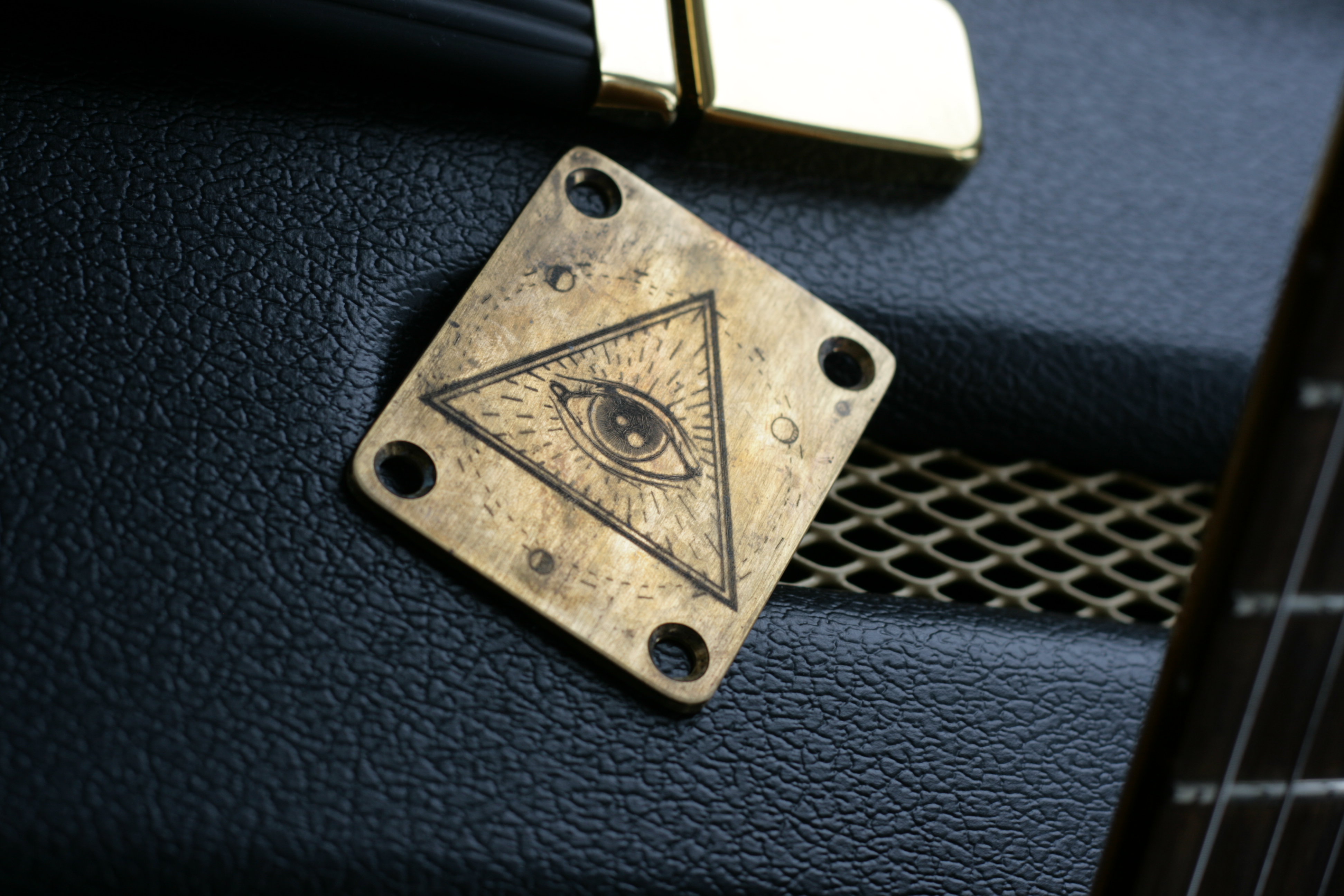 Sacred eye neck plate Brass