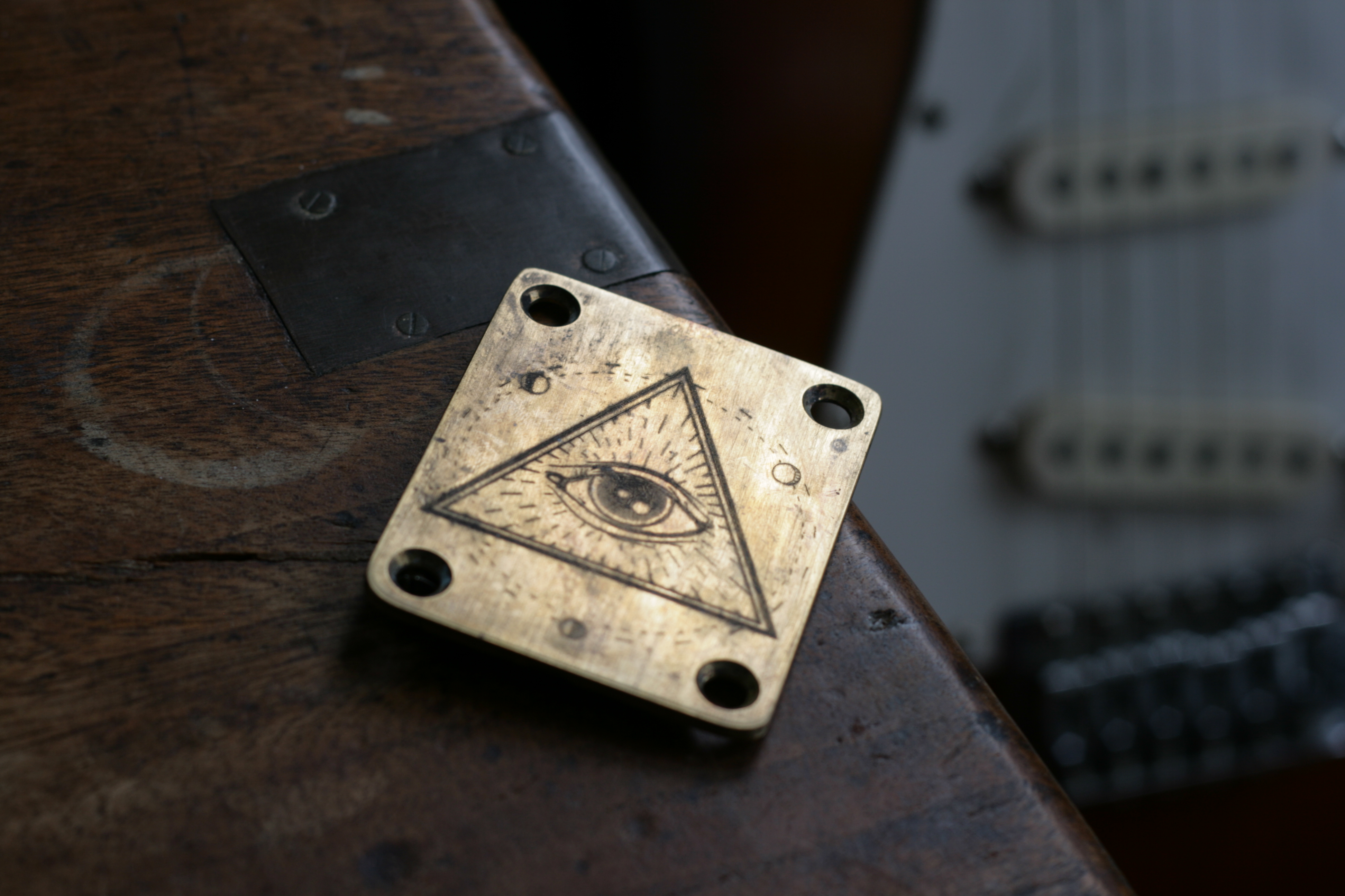 Sacred eye neck plate Brass
