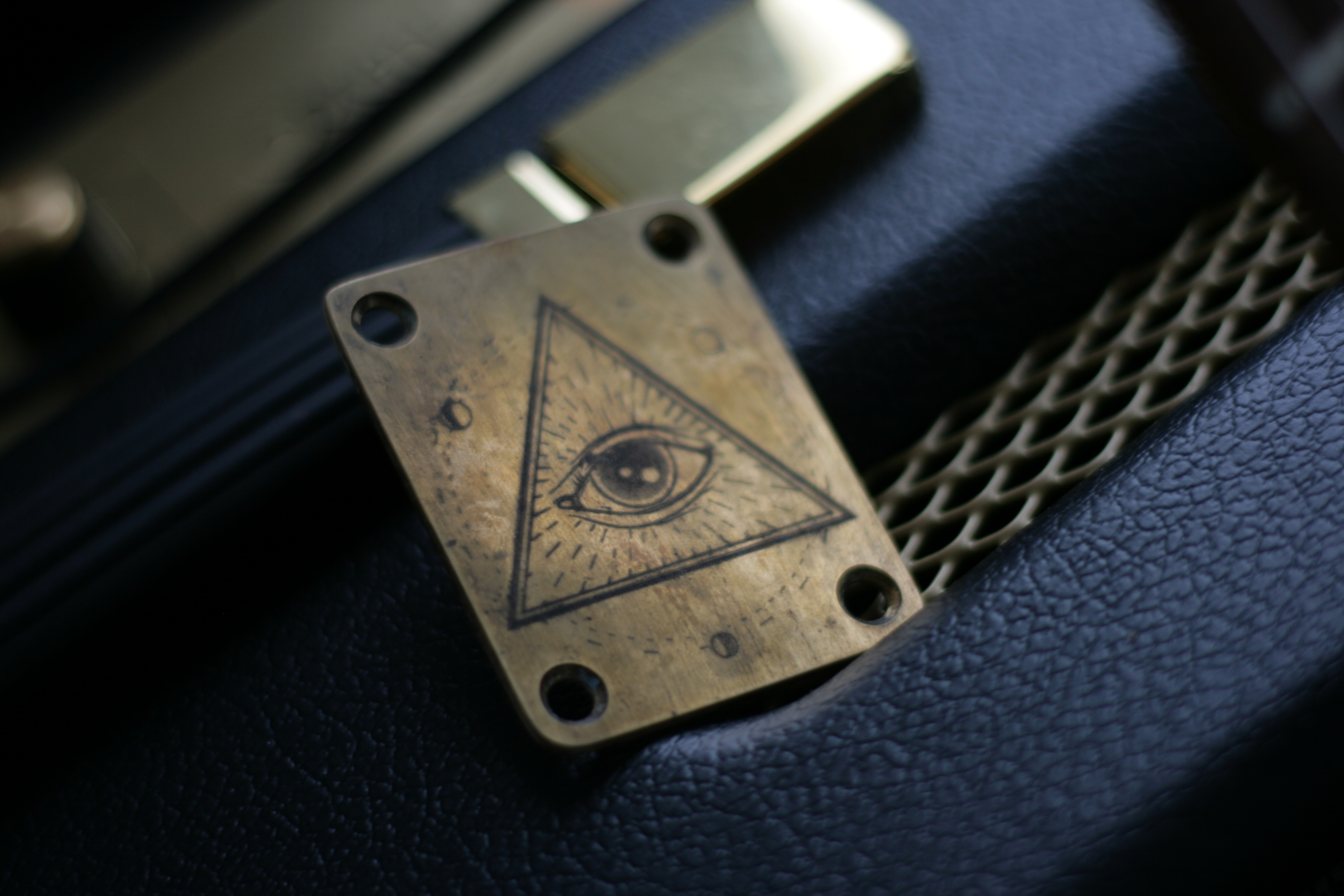 Sacred eye neck plate Brass