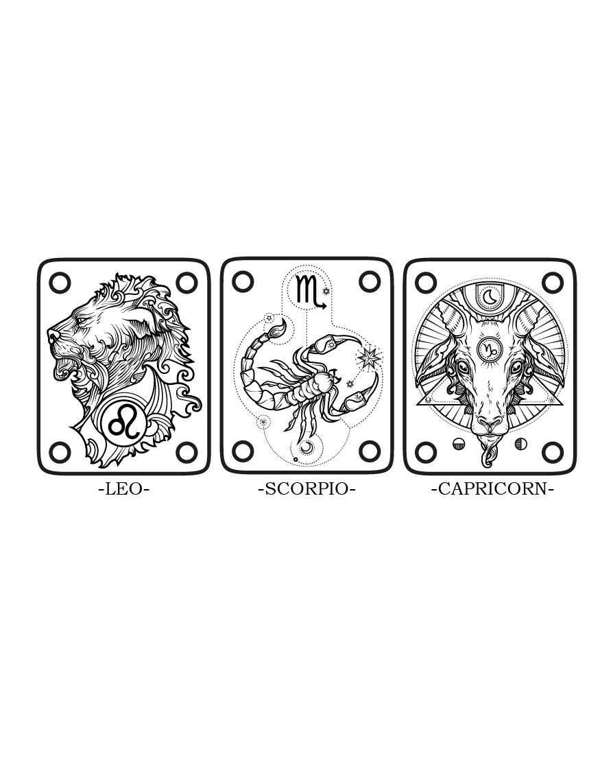 ZODIAC NECKPLATE LEO SCORPIO CAPRICORN