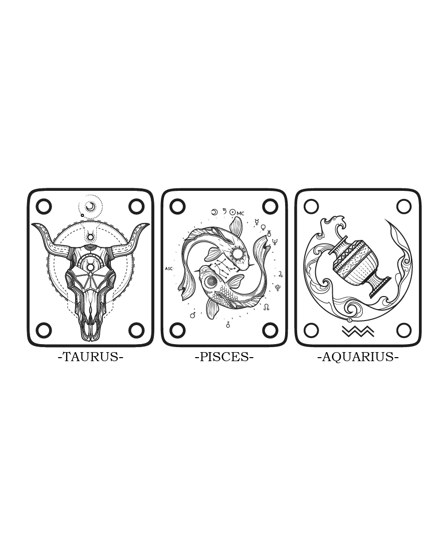 ZODIAC NECKPLATE TAURUS PISCES AQUARIUS